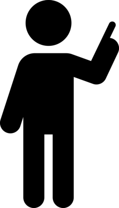 Man Pointing Line Art Illustration Svg, Free Vectors File